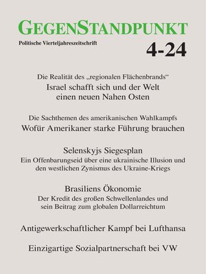 cover image of GegenStandpunkt 4-24
